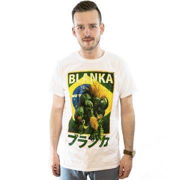Street Fighter Blanka Character T-shirt - Hvid (L)