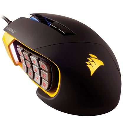 Corsair Gaming Scimitar PRO RGB MOBA/MMO Gamer Mus - Yellow